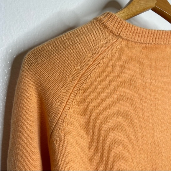 NWT One Grey Day 100% Cashmere Blakely Crew Neck Sweater Orange Size  Small - Picture 10 of 16